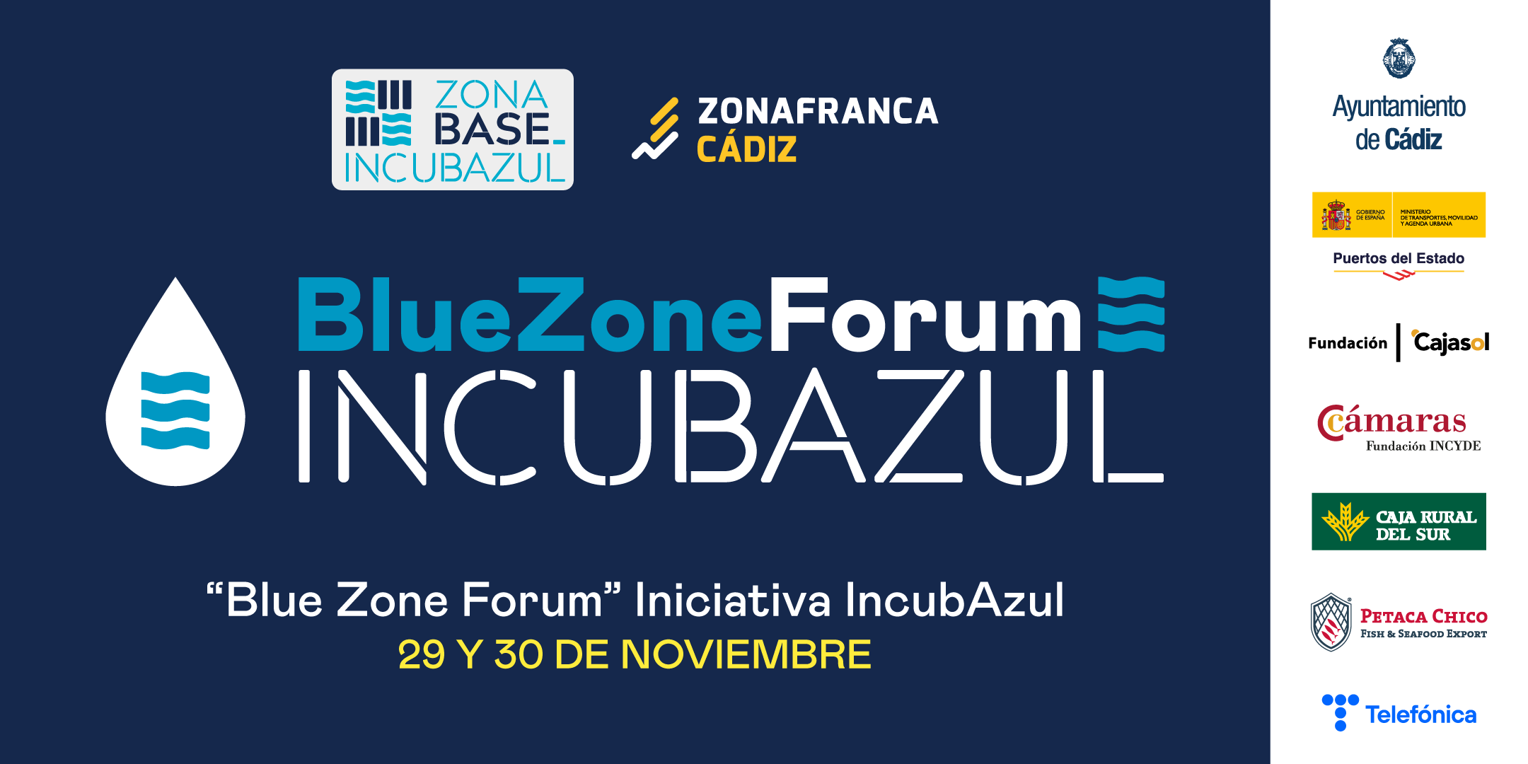 Gracias por vuestro interés en formar parte de Blue Zone Forum. Más de 900 personas se sumergieron en el futuro circular los días 29 y 30 de noviembre de 2023 en Cádiz.